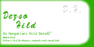 dezso hild business card